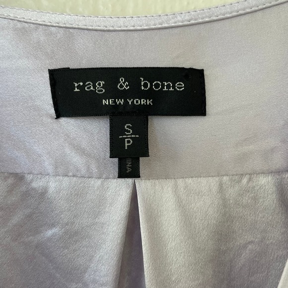 Rag & Bone Silk Lilac top size S/P - Picture 2 of 11